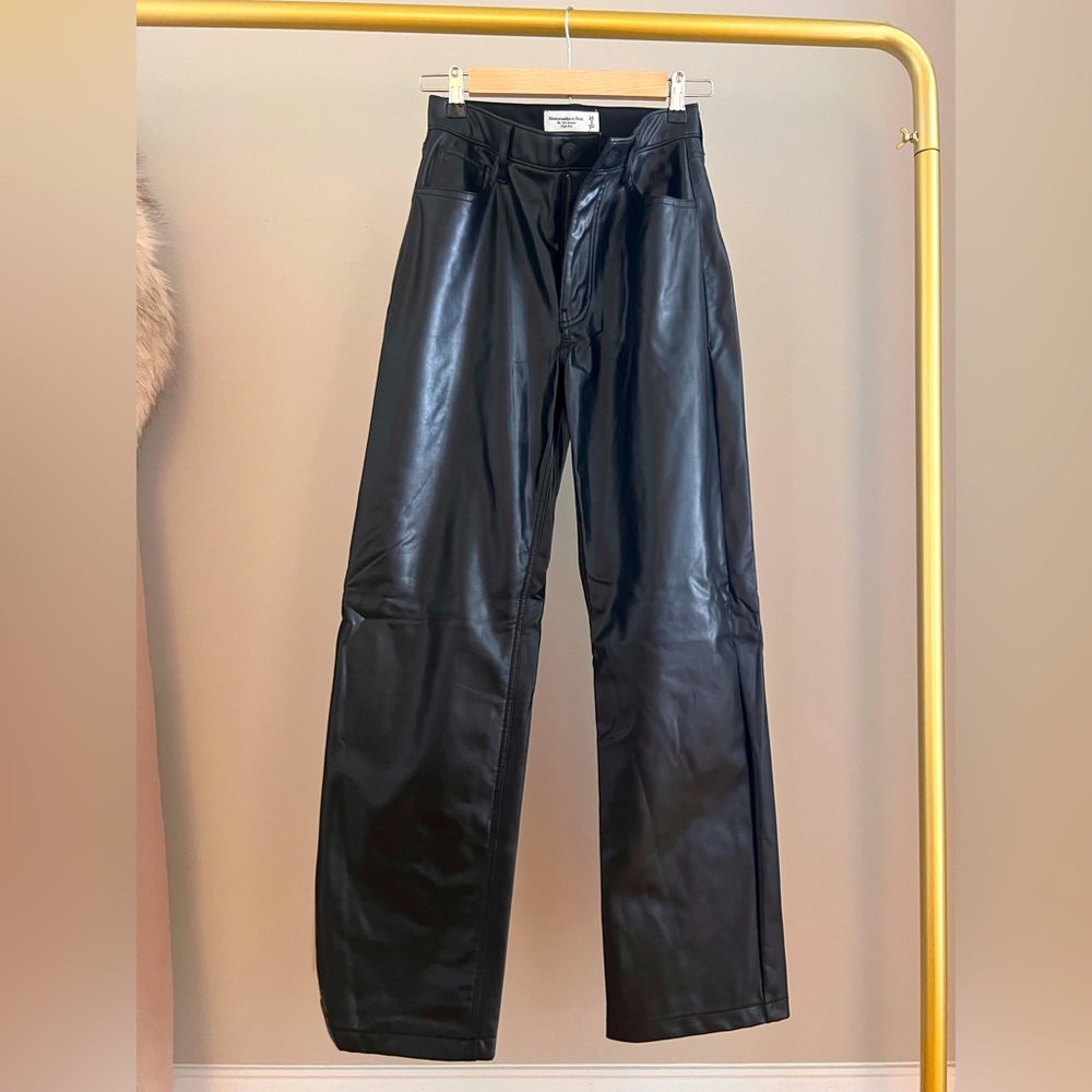 Abercrombie & Fitch Black Leather Pants
